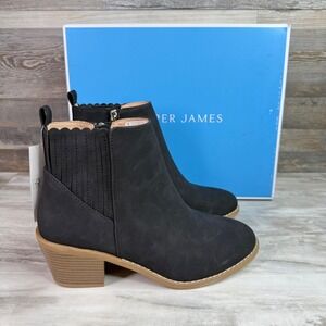 Draper James Women's Elle Ankle Heeled Zip Up Booties Black Size 7 NEW Boots